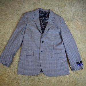 Nautica Blue/Black Check Blazer 38R  NEW WITH TAGS